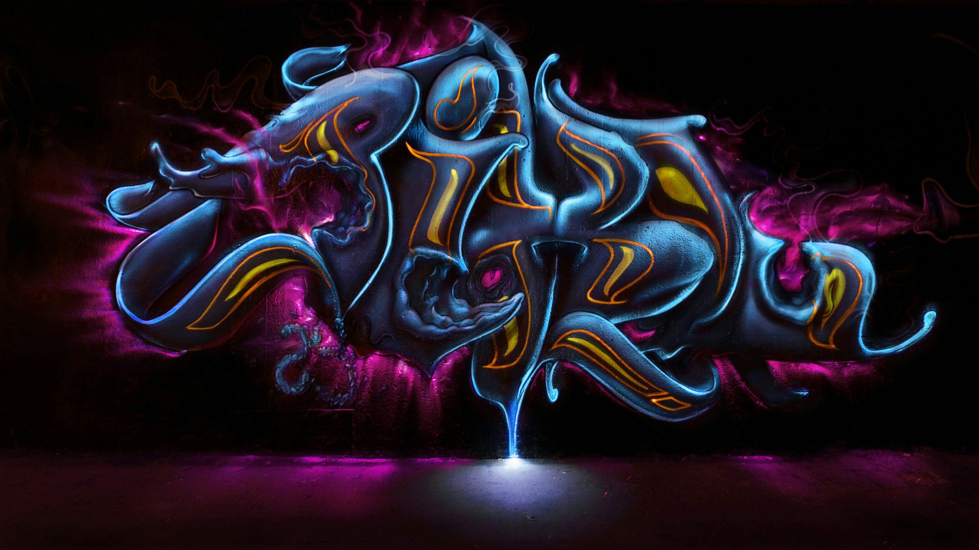 Light Brushing Graffiti by Florian Krause